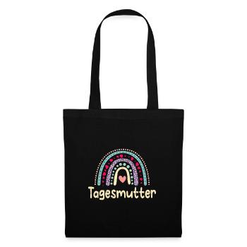 Kinder Kita Ich bin eine Tagesmutter - Stoffbeutel - Schwarz - Vorne