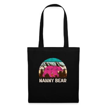 Mama bear Nanny bear Tagesmutter - Stoffbeutel - Schwarz - Vorne