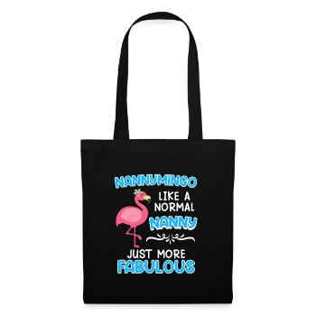 Flamingo Nannymingo seulement beaucoup mieux assistante maternelle - Sac en tissu - noir - Devant