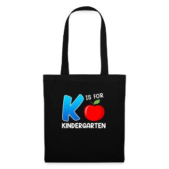 Kinder K stands for Kindergarten - Tote Bag - black - Front
