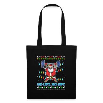 No Lift No Gift Nikolaus Bodybuilder Gym - Sac en tissu - noir - Devant