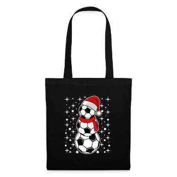 Fußball Nikolaus Fußball im Winter Fußball Fan - Stoffbeutel - Schwarz - Vorne