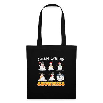 Chill out with my Snowmies Merry Christmas - Tote Bag - black - Front
