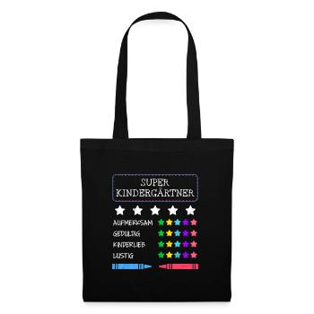 Définition Je suis un super enseignant de maternelle - Sac en tissu - noir - Devant