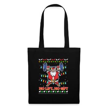 No Lift No Gift Nikolaus Bodybuilder Gym - Sac en tissu - noir - Devant
