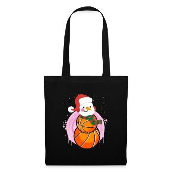 Basketball Player Snowman Basketball Player - Tote Bag - black - Front