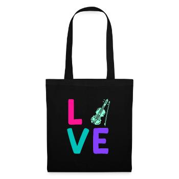 Musicien Musicien J’aime mon violon - Sac en tissu - noir - Devant