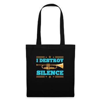 Tromboniste Musicien Je détruis le calme avec le trombone - Sac en tissu - noir - Devant