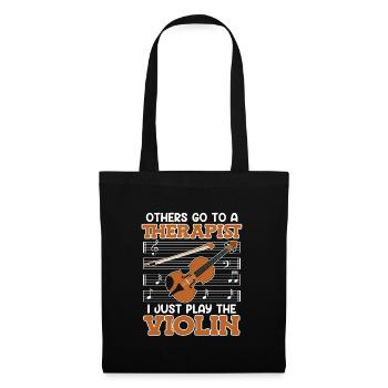Others go to the therapist I play violin - Tote Bag - black - Front