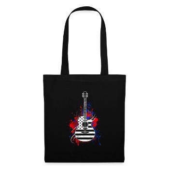 USA Guitare Country Heartbeat Guitariste - Sac en tissu - noir - Devant