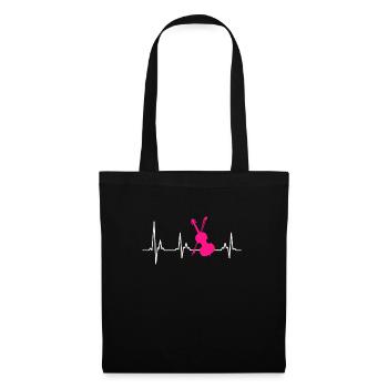 Musicien Musicien Mon cœur bat pour le violon - Sac en tissu - noir - Devant