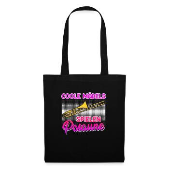 Musicien Les filles cool jouent du trombone - Sac en tissu - noir - Devant