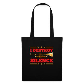 Tromboniste Musicien Je détruis le calme avec le trombone - Sac en tissu - noir - Devant
