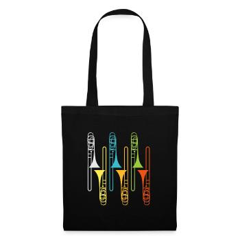 Musicien tromboniste Professeur de musique Je joue du trombone - Sac en tissu - noir - Devant