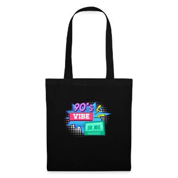 Musik ich habe den Vibe 90er - Stoffbeutel - Schwarz - Vorne