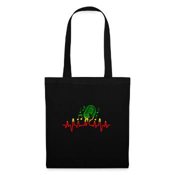 Heartbeat Reggae Music J'aime les notes de musique - Sac en tissu - noir - Devant