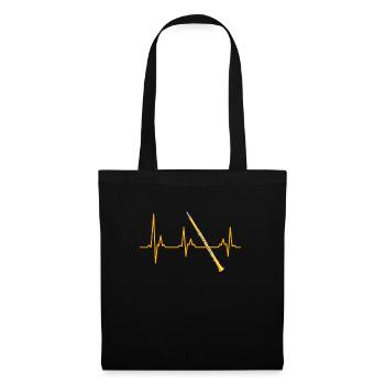 Brass band jazz, mon coeur bat pour la clarinette - Sac en tissu - noir - Devant