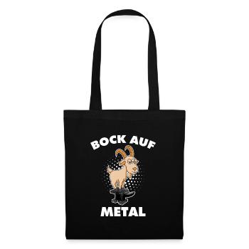Rock Metal Bock auf Metal - Stoffbeutel - Schwarz - Vorne