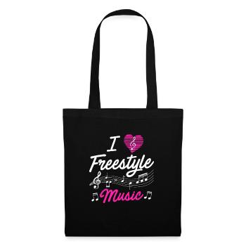 J'aime la musique freestyle - Sac en tissu - noir - Devant