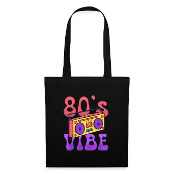 Musik ich habe den Vibe 80er - Stoffbeutel - Schwarz - Vorne