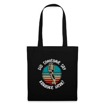 Musician singing someone spoke here of karaoke - Tote Bag - black - Front