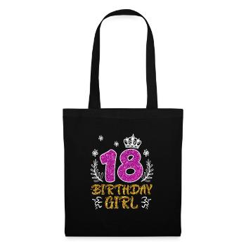 18 ans fille 18e anniversaire - Sac en tissu - noir - Devant