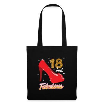 18 ans fille 18e anniversaire - Sac en tissu - noir - Devant