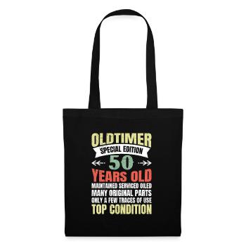 Oldtimer 50 ans 50e anniversaire hommes hommes - Sac en tissu - noir - Devant
