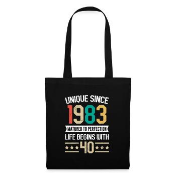 Legendär seit 40 Jahren 40. Geburtstag Vintag - Stoffbeutel - Schwarz - Vorne
