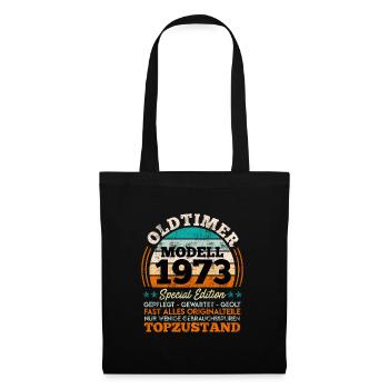 50. Geburtstag Oldtimer Modell 1973 50 Jahre - Stoffbeutel - Schwarz - Vorne