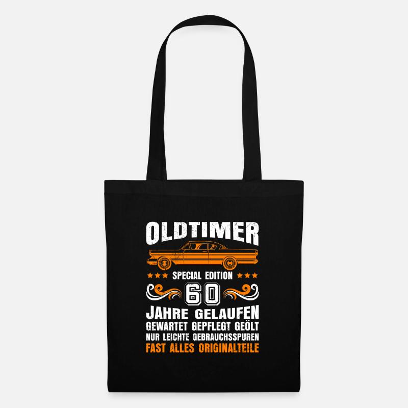 60. Geburtstag alle Teile original 60 Jahre - Stoffbeutel - Schwarz
