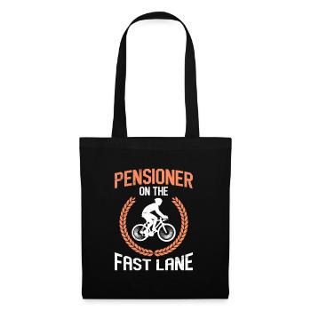 Retraités sur la voie rapide Cyclistes sur route - Sac en tissu - noir - Devant
