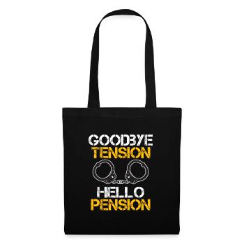 Rente 2023 Adieu Tension Hello Pension - Sac en tissu - noir - Devant
