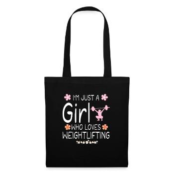 I m Just A Girl Who Loves Weightlifting - Sac en tissu - noir - Devant