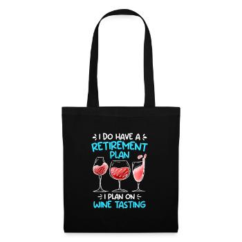 Buveur de vin Retraité Retraite - Sac en tissu - noir - Devant