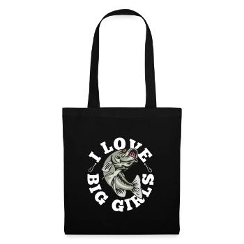 Fishing - I love big girls - Tote Bag - black - Front