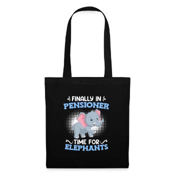 Time for elephants Zoo visitors pension - Tote Bag - black - Front