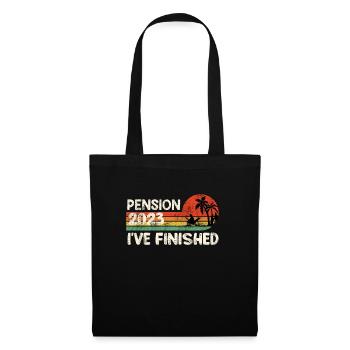 Pension 2023 I have finished Pensioner Pensioner - Tote Bag - black - Front