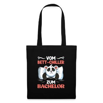 Vom Bett Chiller zum Bachelor 2023 - Stoffbeutel - Schwarz - Vorne