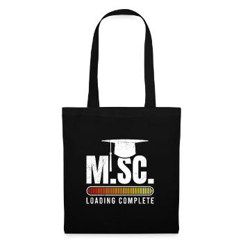 M.Sc complete Masterabschluss Master of Science - Stoffbeutel - Schwarz - Vorne