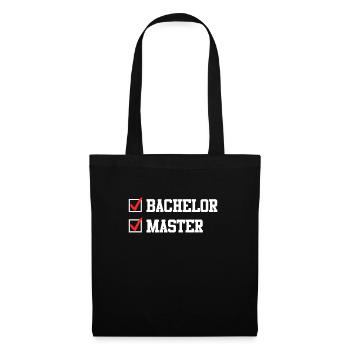 Fertig Bachelor Abschluss Master Abschluss - Stoffbeutel - Schwarz - Vorne