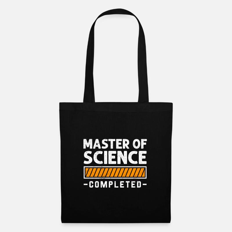M.Sc completed Master Abschluss Master of Science - Stoffbeutel - Schwarz