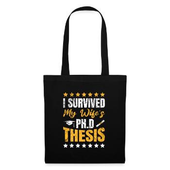 Le doctorat survit au doctorat de ma femme - Sac en tissu - noir - Devant