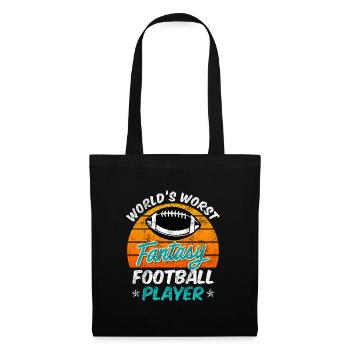 Schlechtester Fantasy Football Spieler - Stoffbeutel - Schwarz - Vorne
