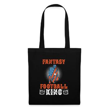 Fantasy Football König - Stoffbeutel - Schwarz - Vorne