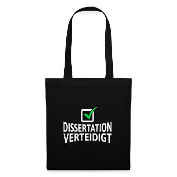 Dissertation defends Ph.D doctorate title - Tote Bag - black - Front