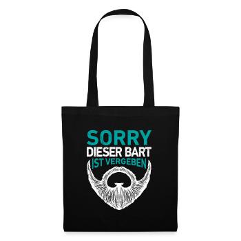 Sorry dieser Bart ist vergeben Bartträger - Stoffbeutel - Schwarz - Vorne