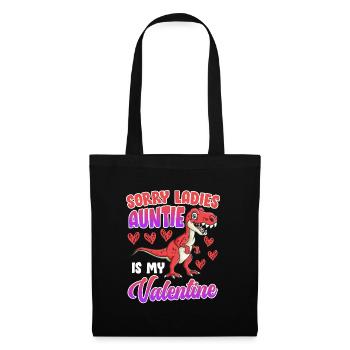Désolé tante Saurus est ma chérie Saint-Valentin - Sac en tissu - noir - Devant