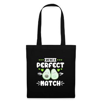 Nous sommes un couple parfait Chers végétaliens - Sac en tissu - noir - Devant