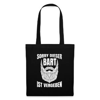 Sorry dieser Bart ist vergeben Bartträger - Stoffbeutel - Schwarz - Vorne